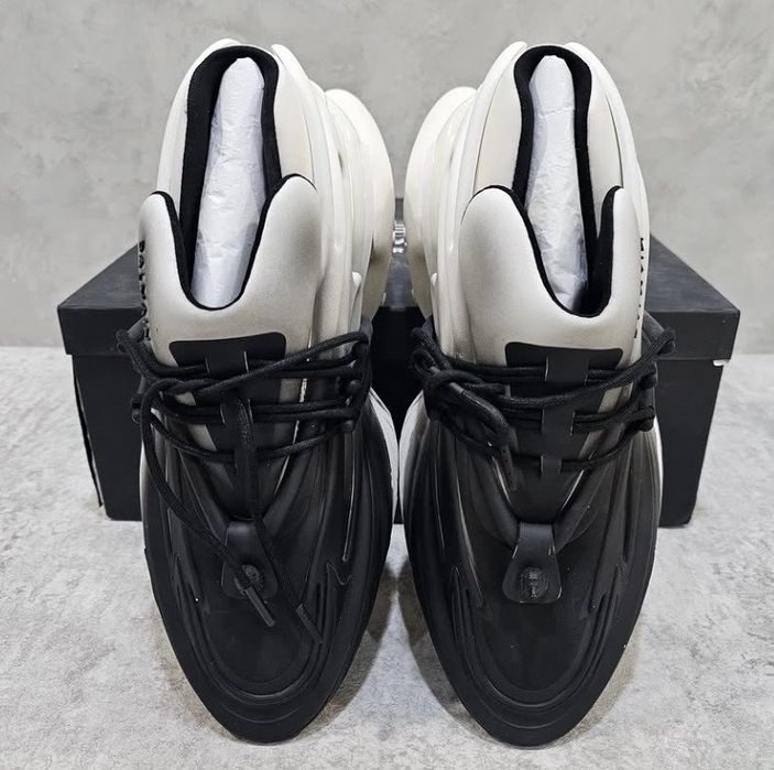 Adidasi balmain unicorn black and white
