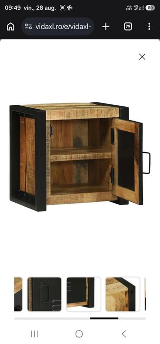 Dulap de Baie Maro 40 x 30 x 40 cm Lemn de mango solid