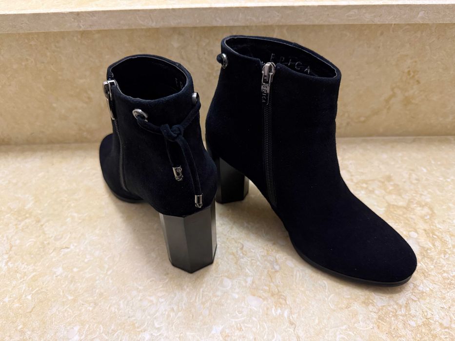 Botine/Ghete din piele Epica cu toc 4-5cm