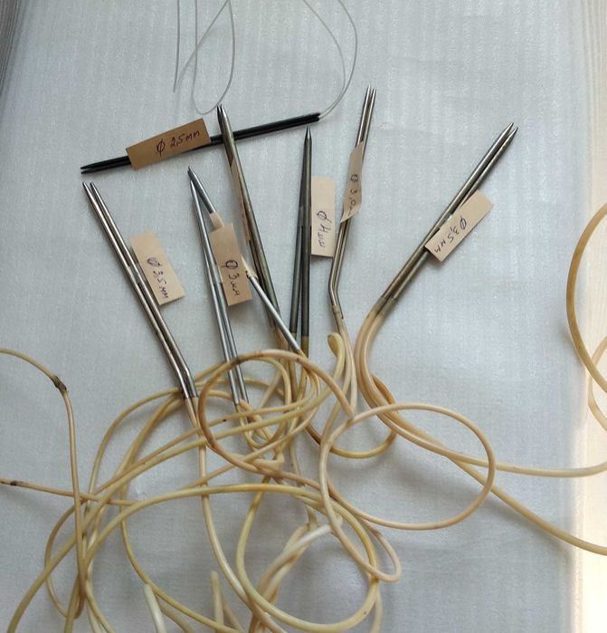 Спицы круговые для вязания Ø 2,5 мм; 3 мм, 3,5 мм и 4 мм, советские