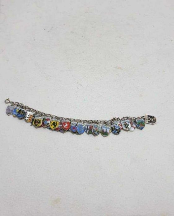 Superba bratara argint cu pandative orase germane