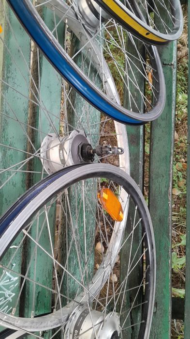 Set roti bicicleta cu dinam incorporat 24,26,28 inchi, qr, disc frana