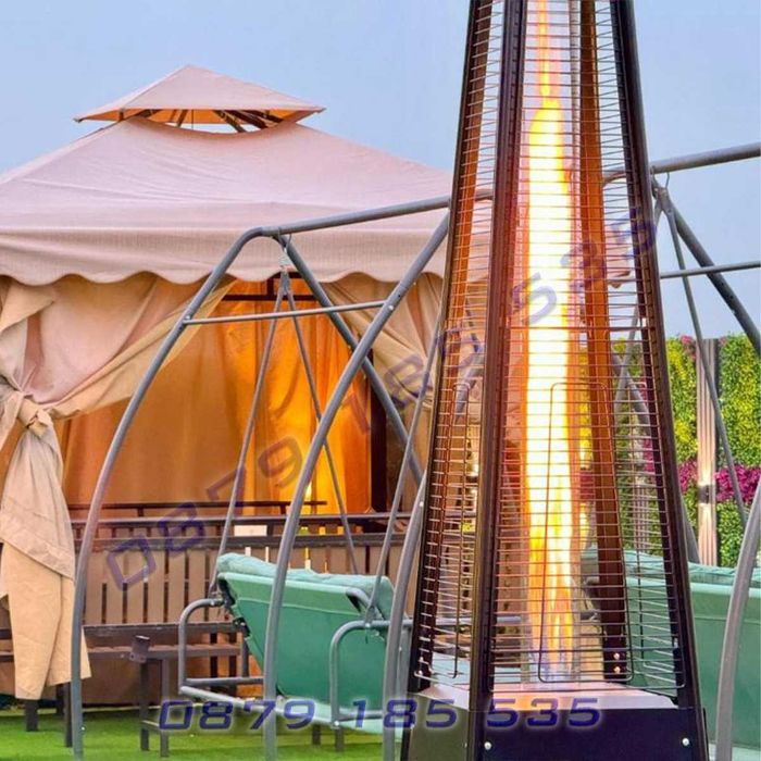 Външен газ отоплител печка Пирамида нагревател двор заведение открито