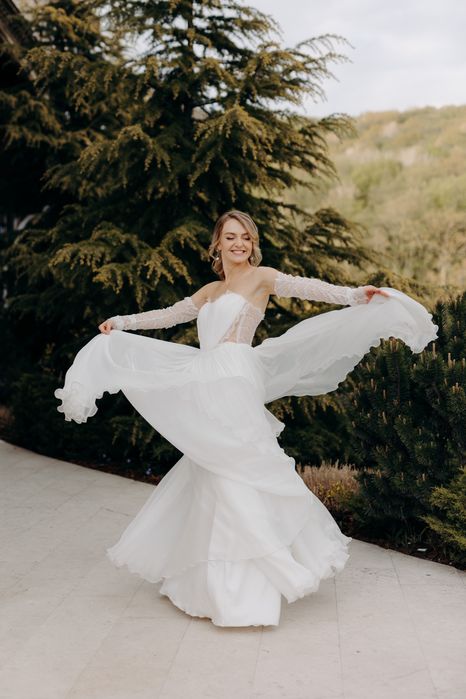 BRIDAL DRESS - ROCHIE RHEA COSTA mireasa mătase naturală