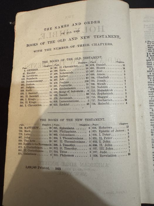 Светата Библия 1922 година New York Много Рядка