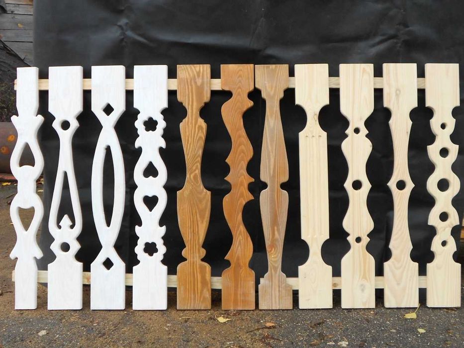 Балюстри дървени плоски.