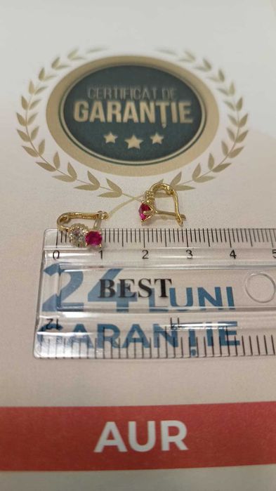 Cercei aur 14k 1.33gr [AG24 Harlau B.46592.1] - Garantie 2 ani!
