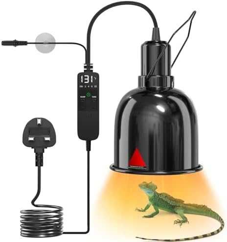Терариум лампа E27 PID термостат цикли 2/4/8/12 ч алуминиев рефлектор