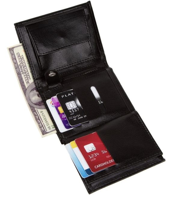 Черно портмоне с монетник