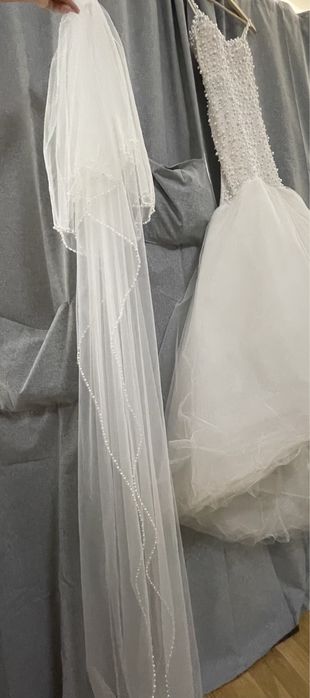 Сватбена Булчинска рокля с було + чанта и обувки