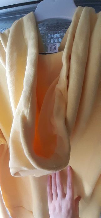 Hanorac dama cu gluga, galben pui