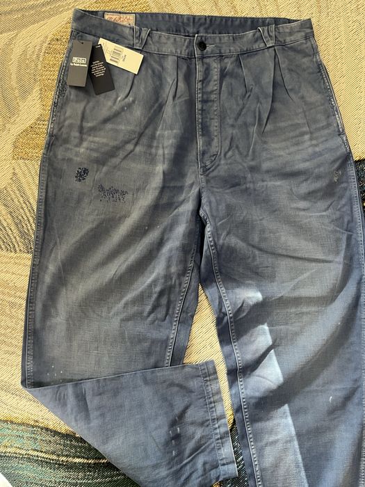 POLO Ralph Lauren : Straight Fit Distressed Twill Trouser - НОВИ