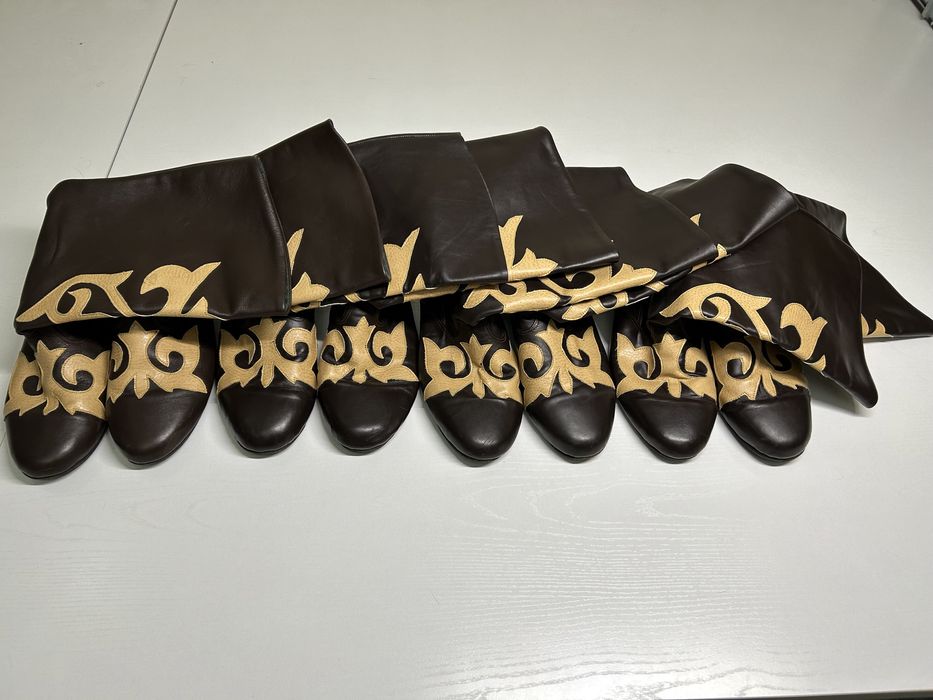 Түлкі тымақ. (ушанка). Былғары етік