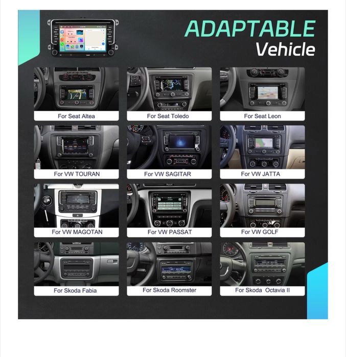 Navigatie Android 4GB Ram Volkswagen Golf Jetta Passat Skoda Seat