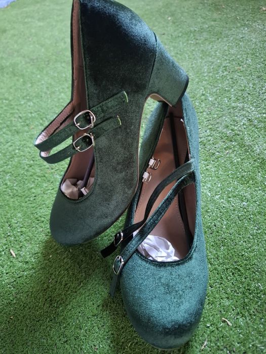 Pantofi damă verde smarald