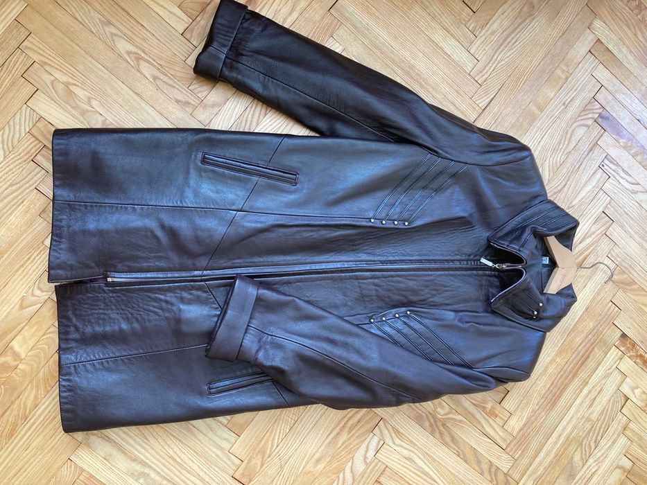 Дамско кожено яке от естествена телешка кожа -  Биели