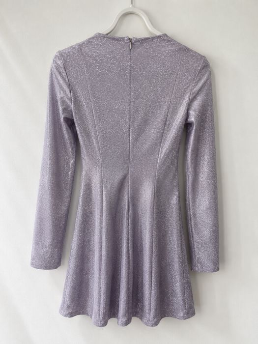Rochie mini argintie cu sclipici
