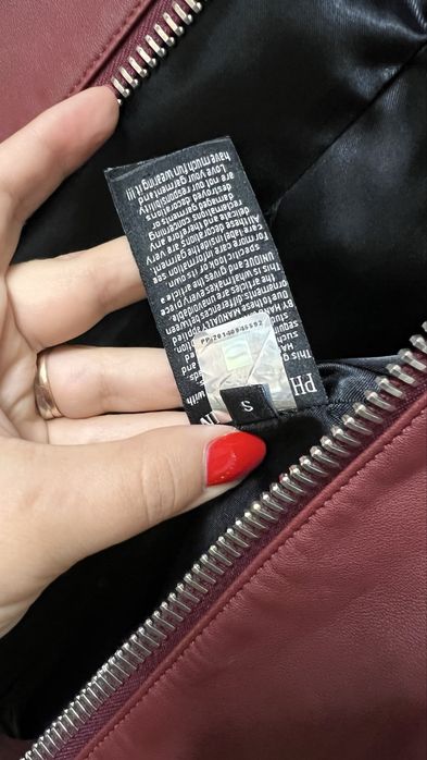 Geaca piele rosie originala marimea s