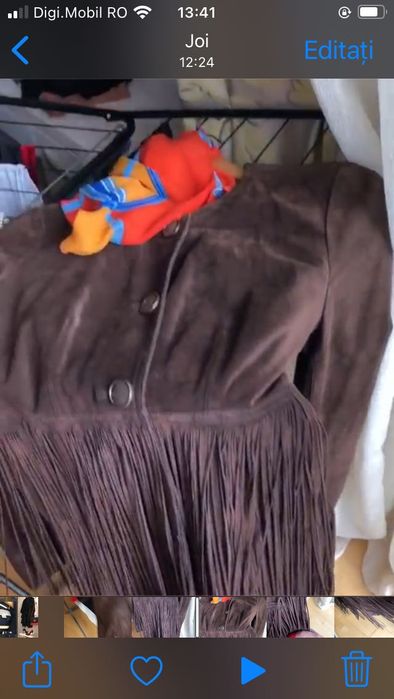 Haina, palton piele Plein Sud,orginala