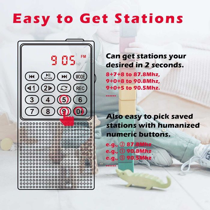 Мини джобно FM радио Walkman, преносимо радио с батерии и рекордер