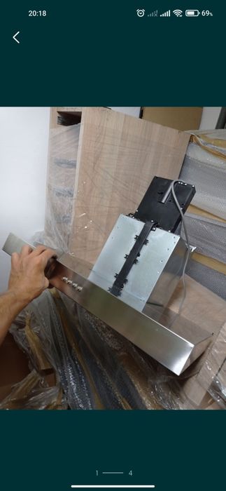 Hota decorativa Whirlpool 60cm AKR 558/2 IX,Semineu,incorporabila