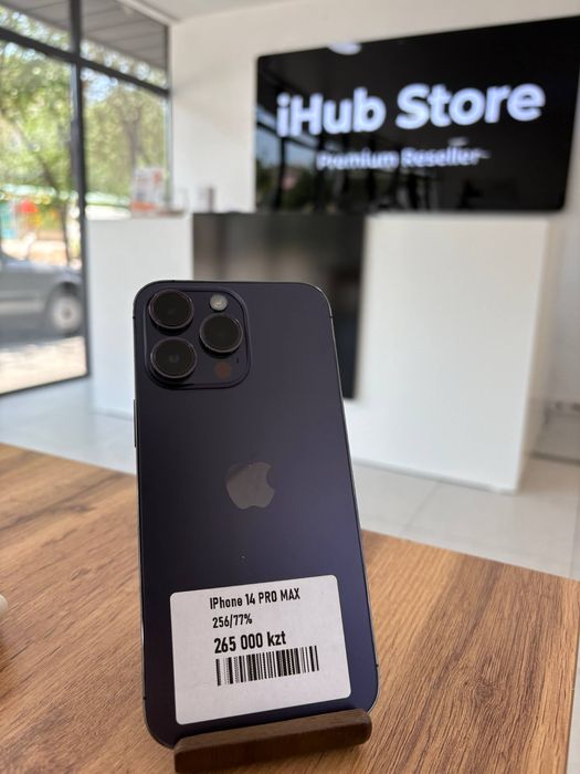 iPhone 14 Pro Max•256GB/77%DeepPurple Айфон 14 ПроМакс•256Гб/77%Күлгін