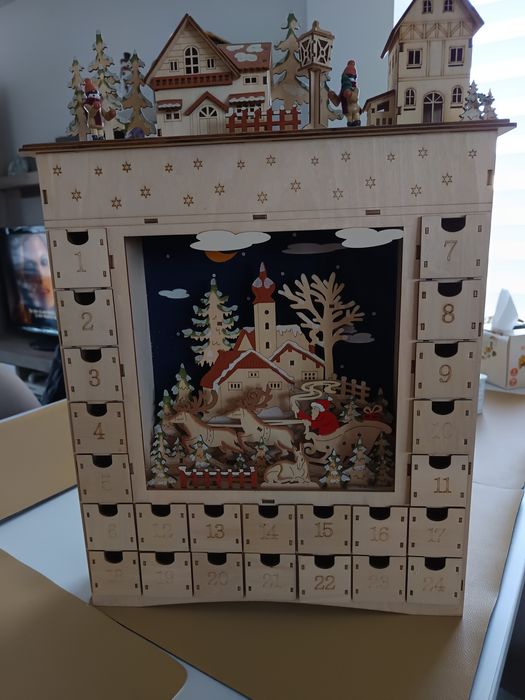 Calendar Advent din lemn Winter Dream