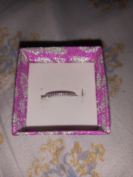 Inel de argint Pink Crystal