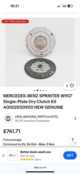 Mercedes OM651 OM654
Съединител Комплект.