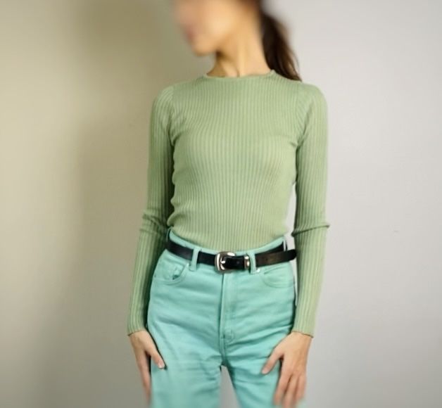 Свитшот в рубчик