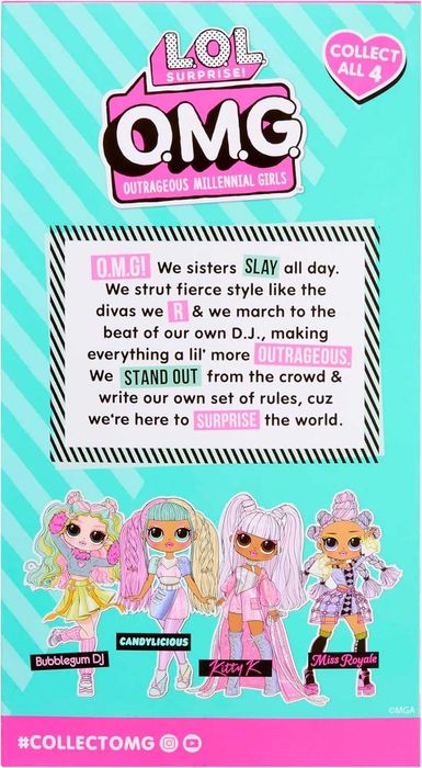 Кукла Лол LOL Surprise OMG Doll - Bubblegum DJ 25см Америка