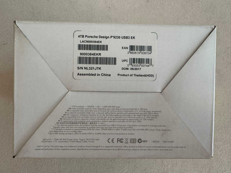 Външен хард диск LaCie Porsche Design P9230 4TB