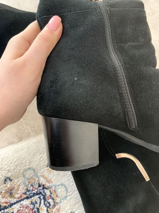 Зимние сапожки замшевые