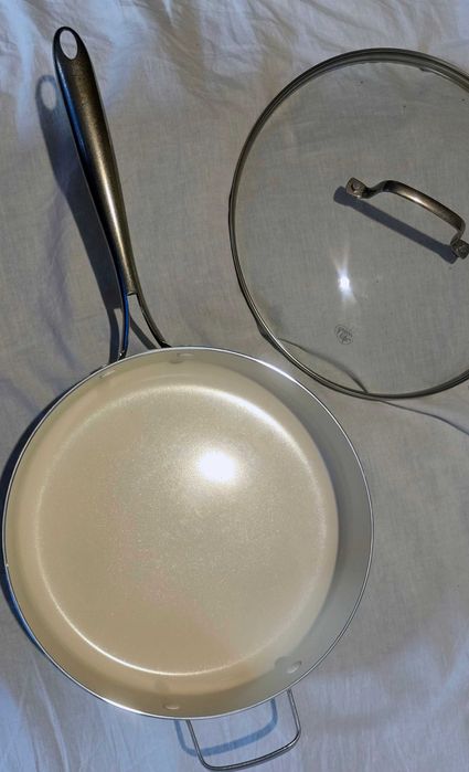 GreenLife 30 см тиган за соте 4,8 л керамичен незалепващ от Англия