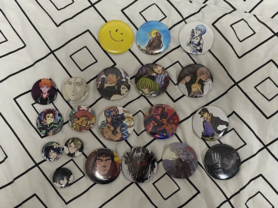 Значки аниме, берсерк, джо джо, ковбой бибоп