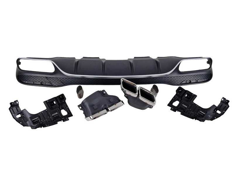 ДИФУЗЬОР с накрайници хром AMG C63 за Mercedes C-CLASS W205 / S205