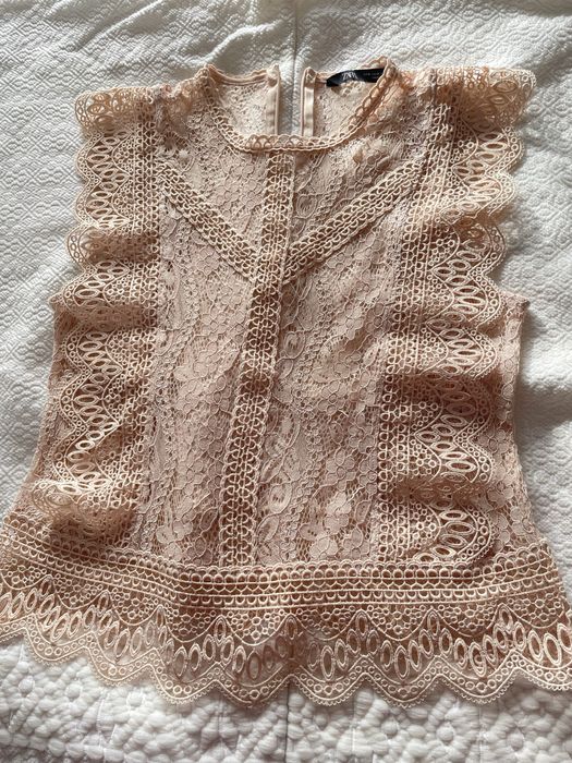 Top Zara dantela M