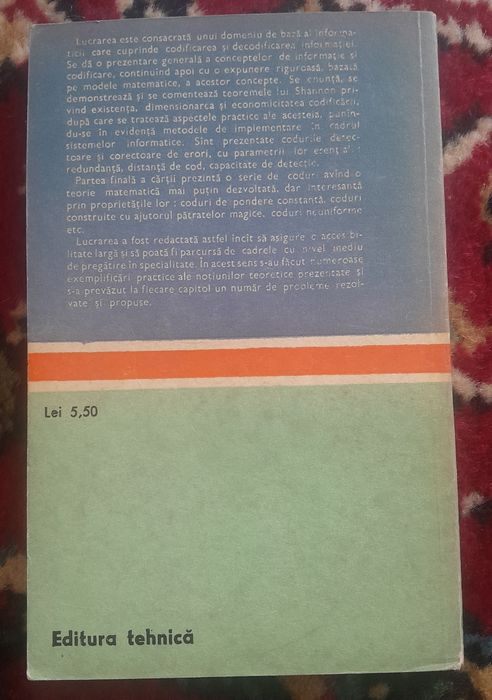 Carte codificare si coduri veche