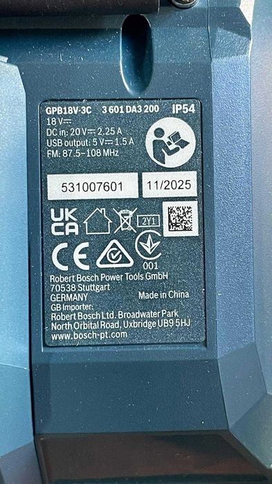 Radio pe acumulator Bosch Professional GPB 18V-3C 18 V