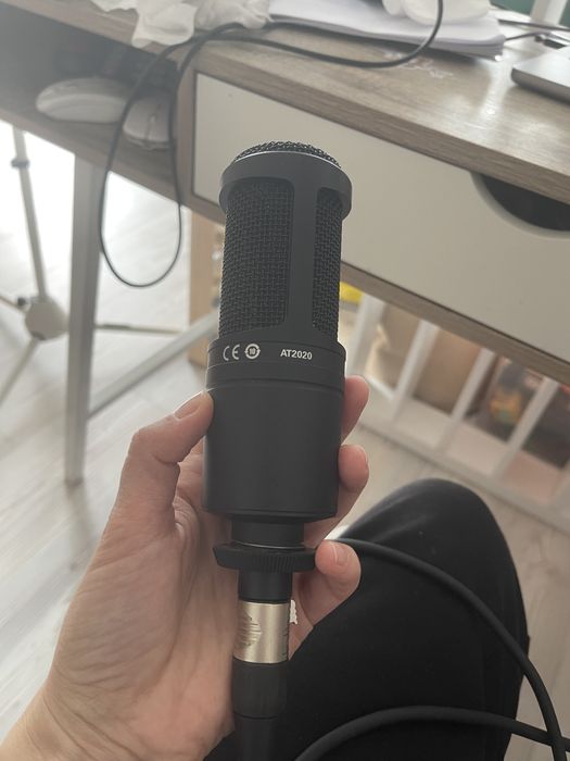 Microfon studio Audio Technica AT2020 + Adam Hall 4star mic xlr 2.5m