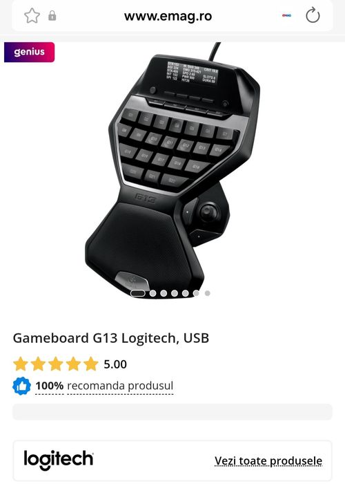 Gameboard Logitech G13, USB, stare f buna