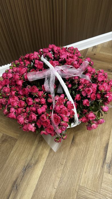 Цветы с корзиной