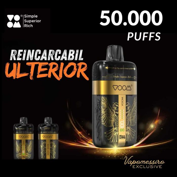 Vape Voom 50.000 Puffuri ! Reincarcabil cu lichid !