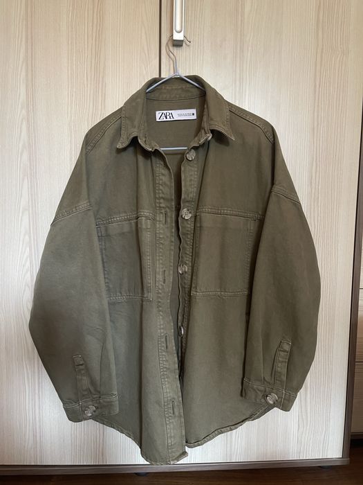 Джинсовая куртка хаки Zara