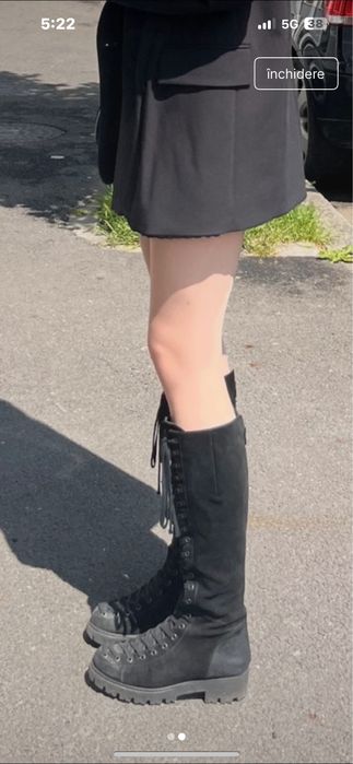 Cizme piele fara toc Musette