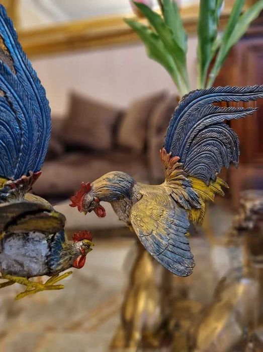 2 cocoșei din alama