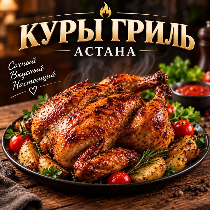 Курица гриль,куры гриль,Астана