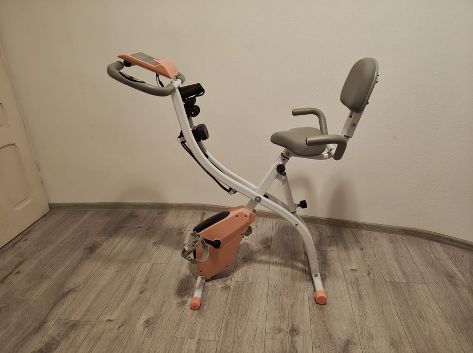 Bicicleta pliabila stationara  cu elastice pentru brate