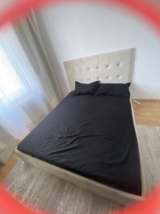 Pat matrimonial 160x200 + saltea spumă | Ca nou | Timișoara