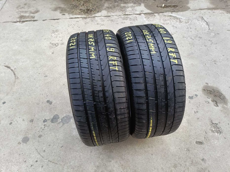 Doua anvelope vara 275 40 19 pirelli p zero run flat profil de 7,5 mm